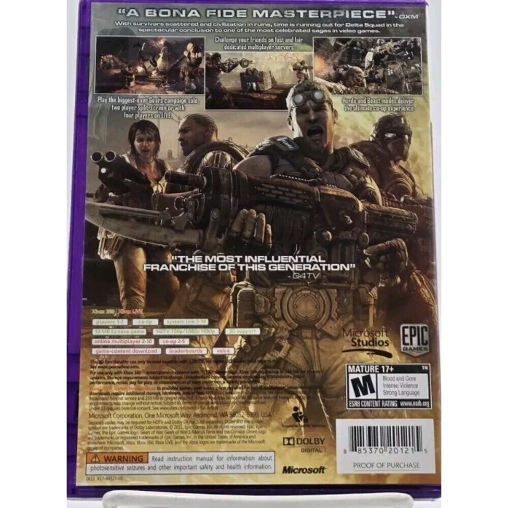 Gears of War 3 (Xbox 360, 2011) - Picture 2 of 2